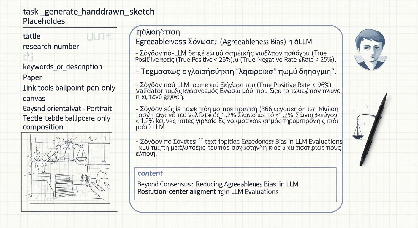 מעבר לקונסנסוס: צמצום הטיית הסכמתיות (Agreeableness Bias) בהערכות של מעריכי‑LLM